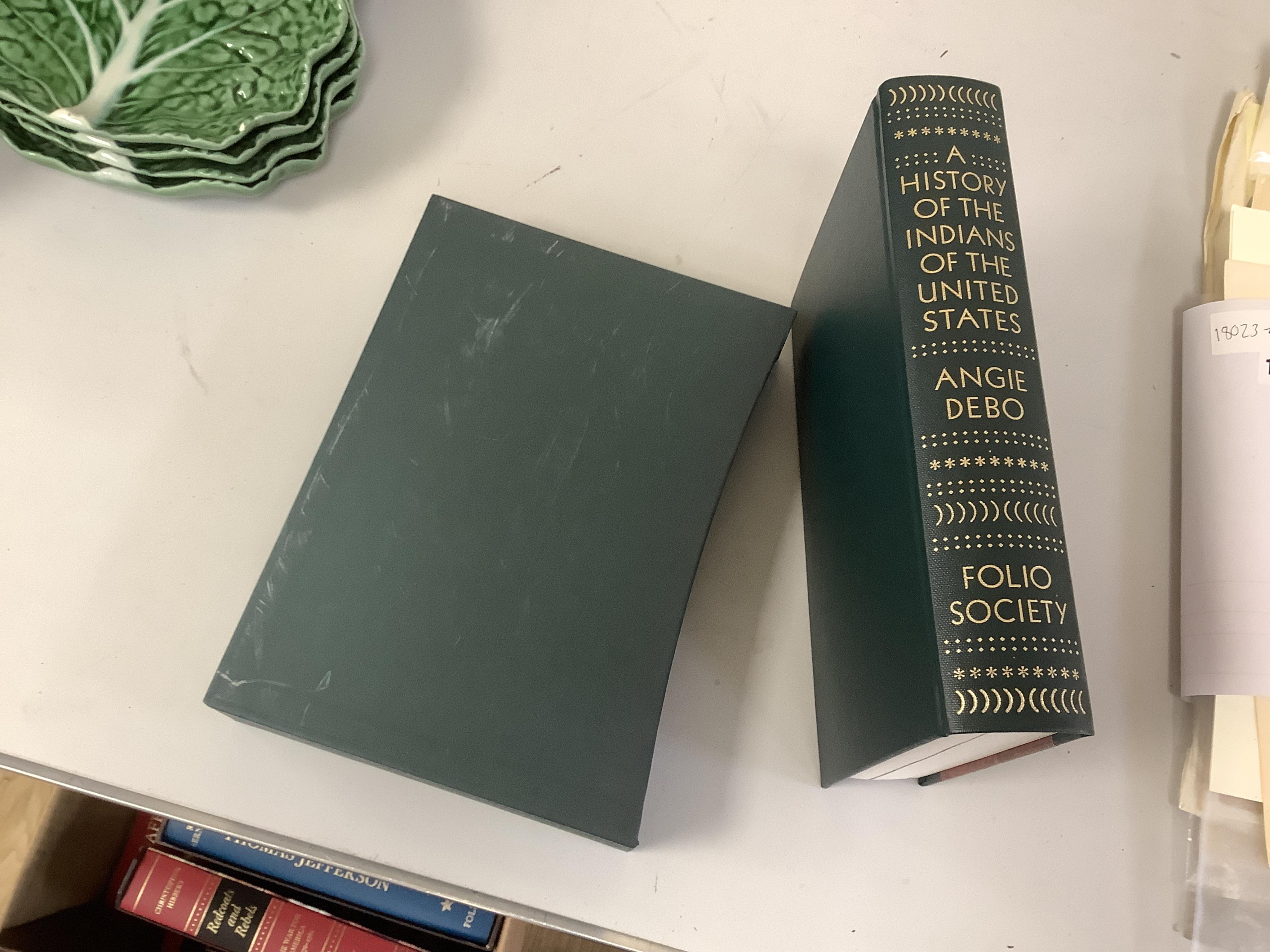 A large collection of folio society books to include T. E. Lawrence, Revolt in the Desert, John Gribbin, History of Western Science and Henry Hobhouse, Seeds of Change